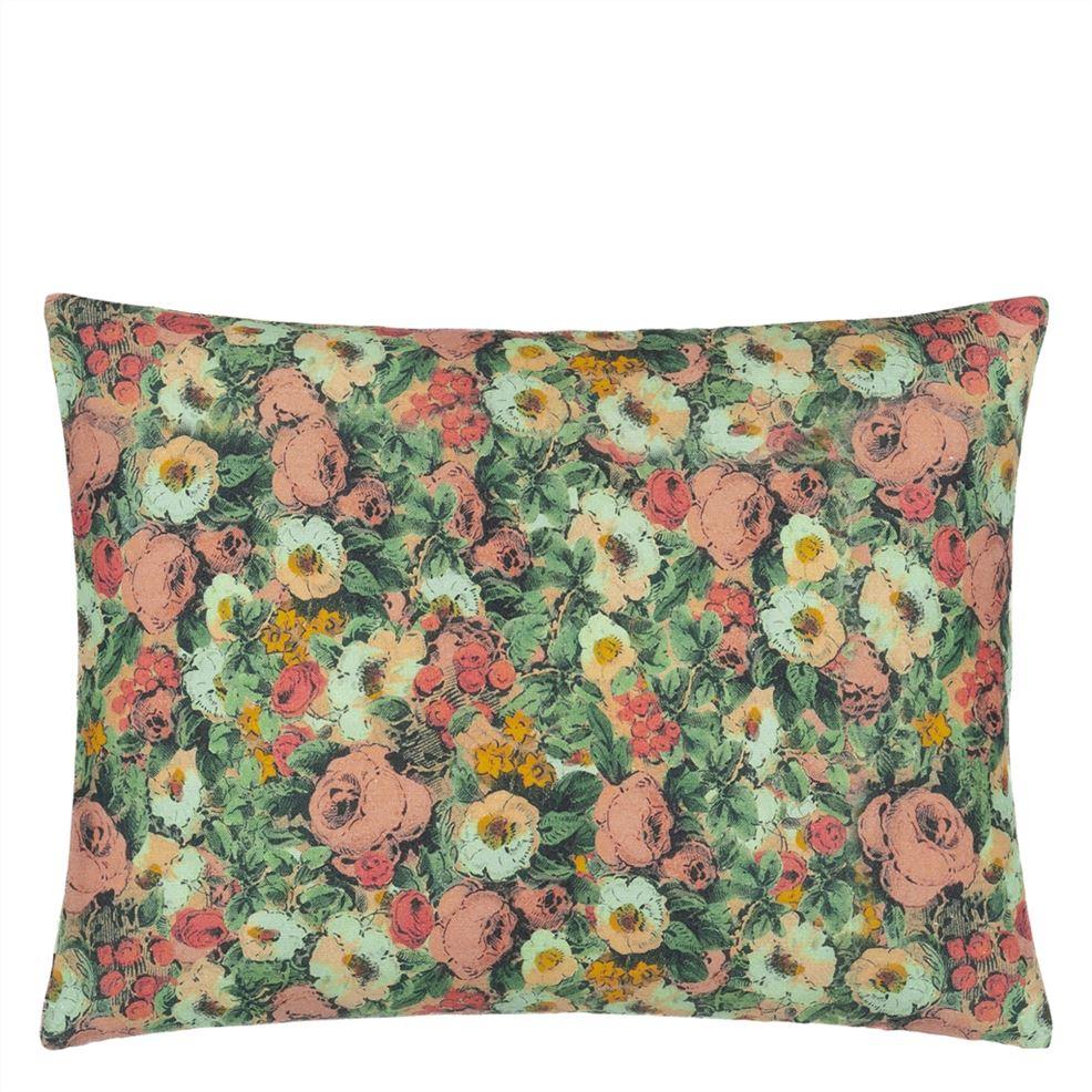 Toucan Floral Sepia Decorative Pillow
